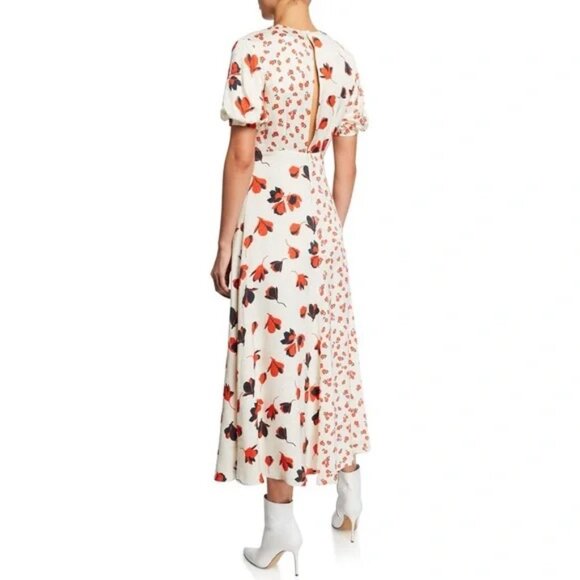 Self Portrait Leaves Motif Cocktail Dress. Size 0. - Picture 7 of 8